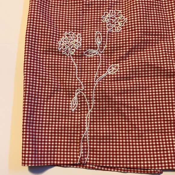 Rampage Red and White Gingham Pattern Stretchy Dress - Women’s Size 3 - Picture 6 of 8
